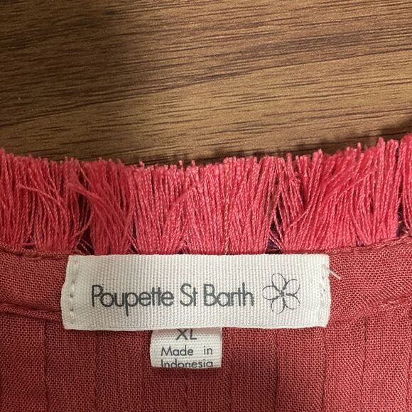 Poupette St Barth Girls’ Sasha V-Neck Mini Dress in Dusty Rose. Size XL (12-14). - Picture 7 of 10